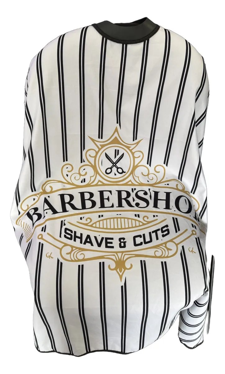 Capa barbercut  cuello silicona con botones