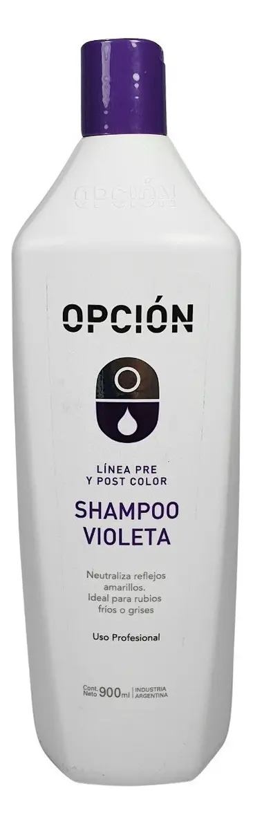 shampoo matizador opcion 900ml violeta